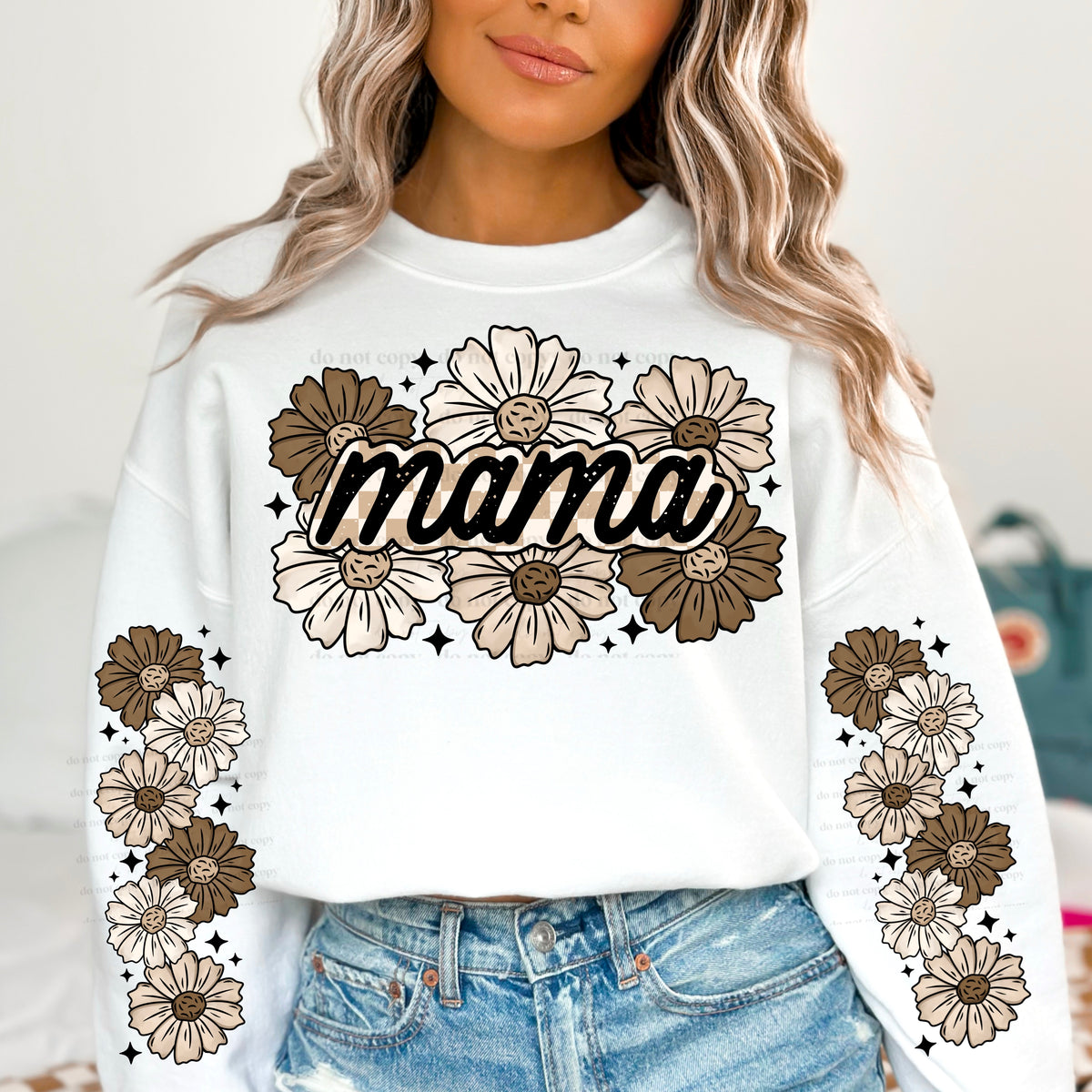 Mama florals w/ Sleeves PNG