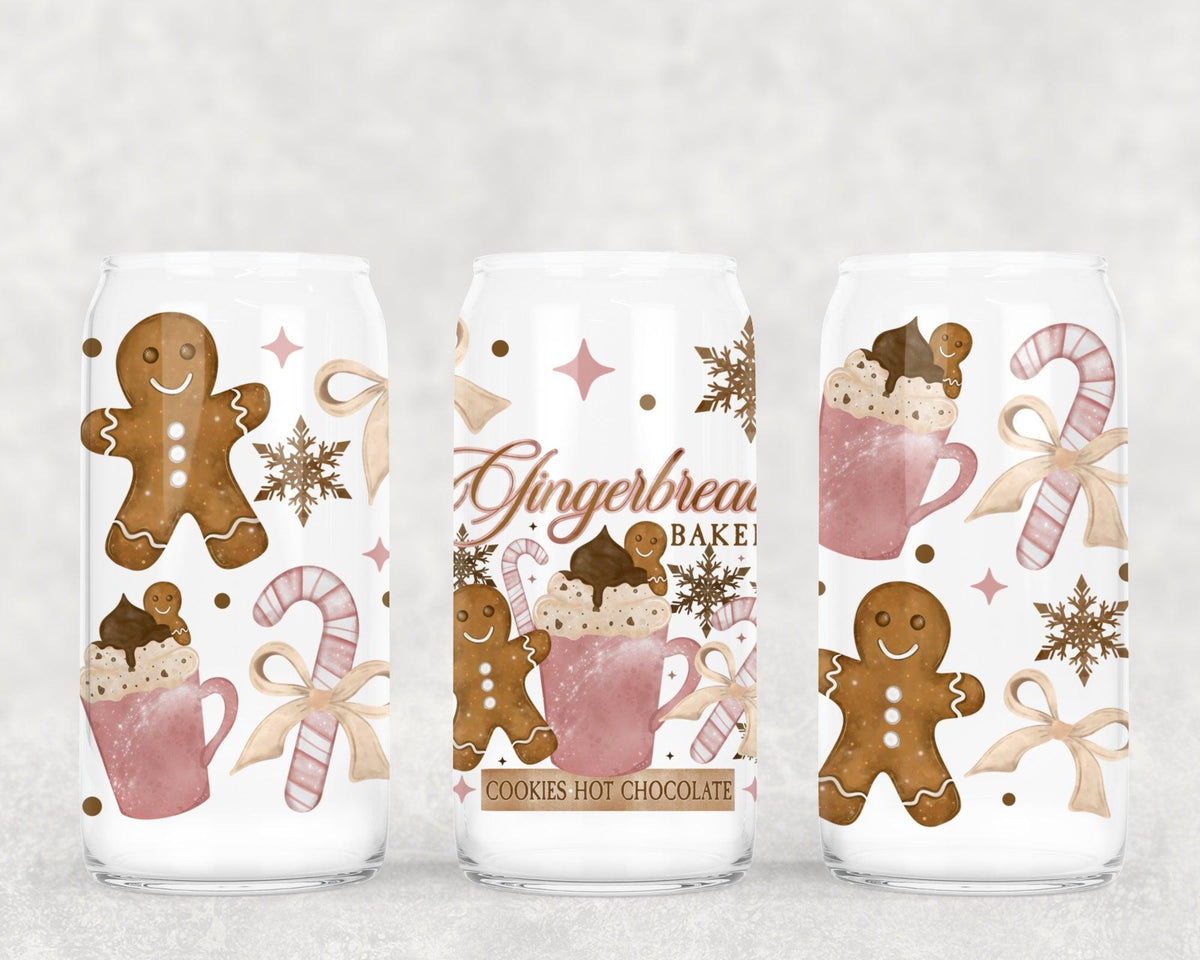 Gingerbread bakery 16oz Glass Wrap