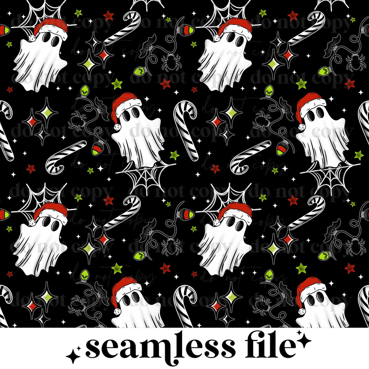 Creepmas Ghostie Seamless