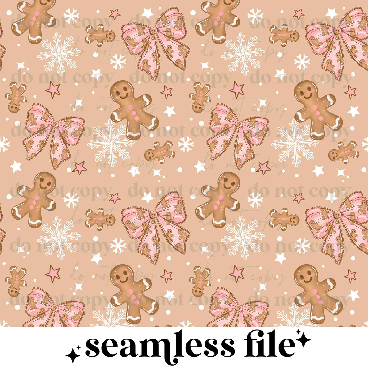 Gingerbread Bow Seamless