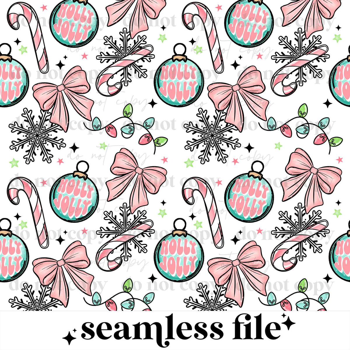 Holly Jolly Ornaments Seamless