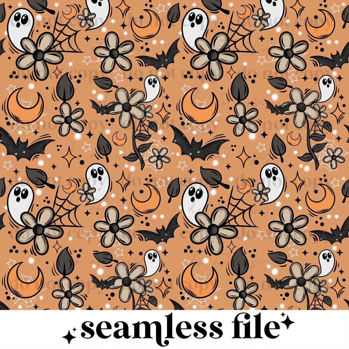 Spooky florals Seamless