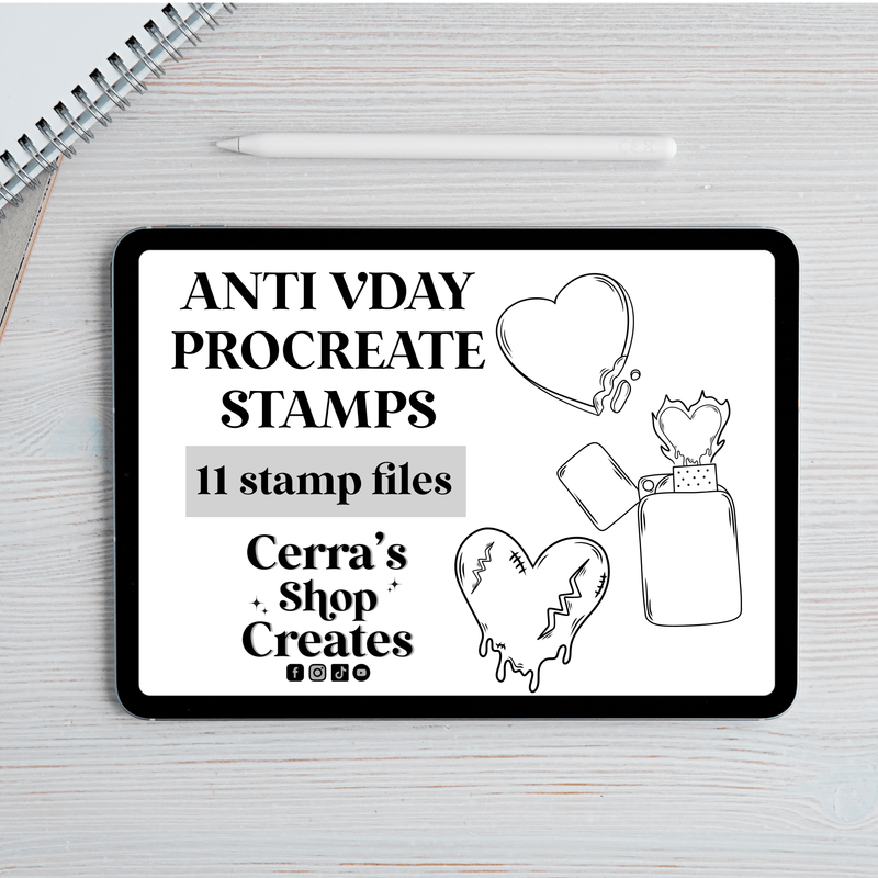 Anti Vday Procreate Brush Set – Cerra's Shop Digital Designs