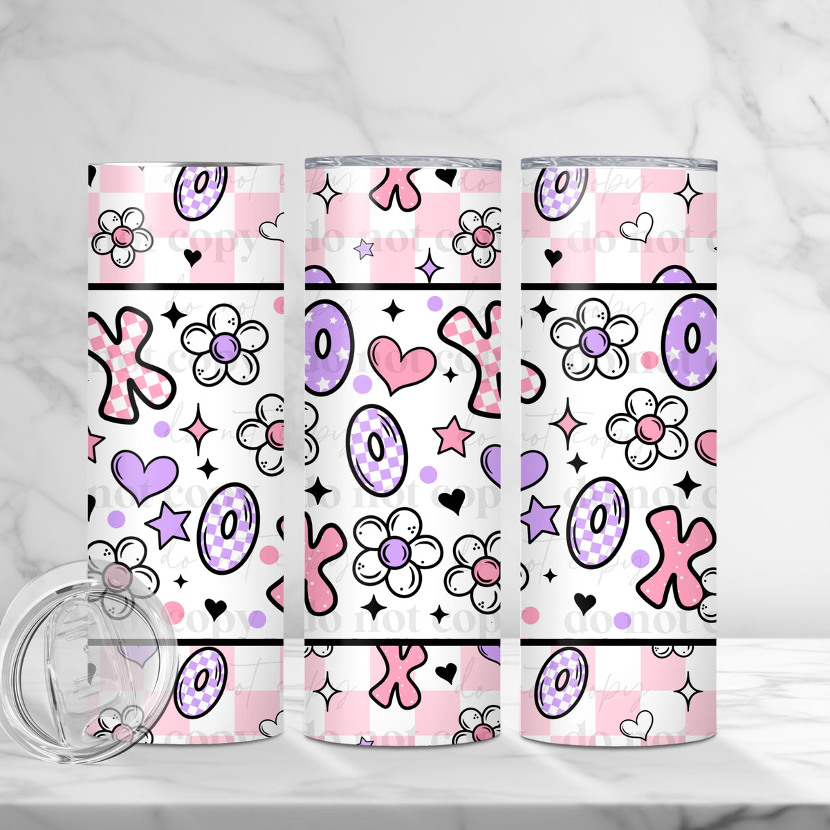 Xoxo pastel tumbler Wrap