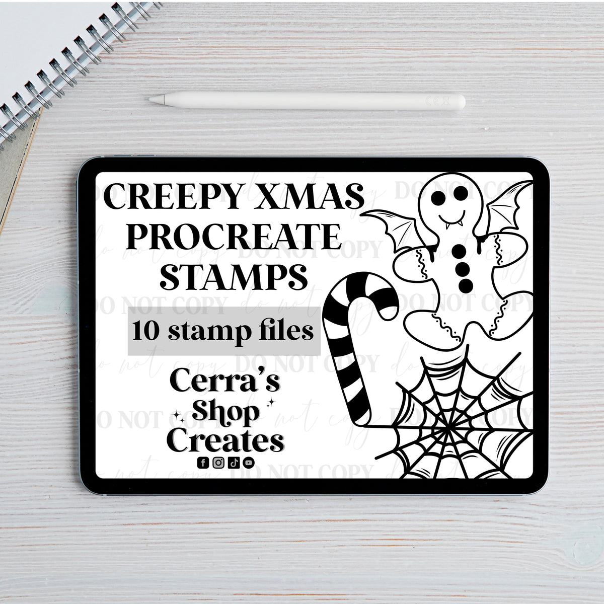 Creepy Chrismas stamps for procreate
