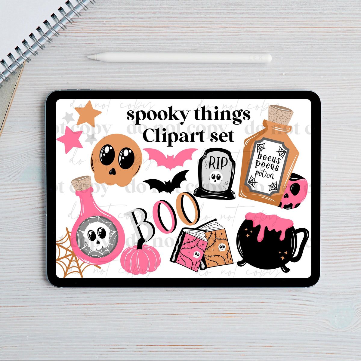 Spooky things clipart