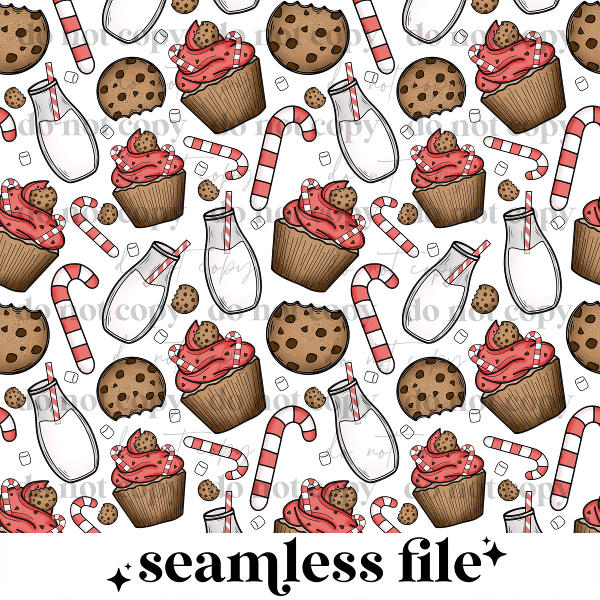 Milk and cookies Seamless