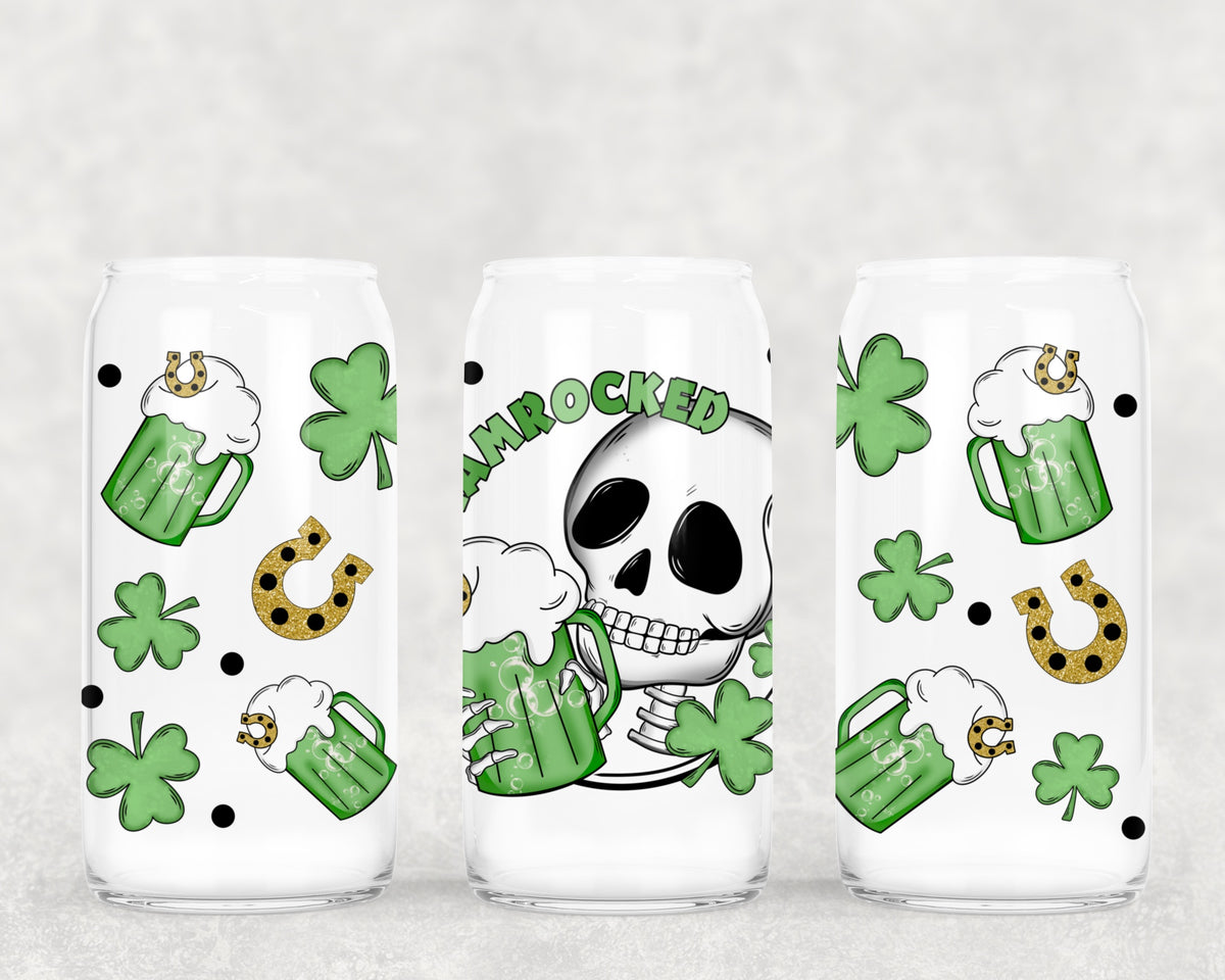 Shamrocked 16oz Glass Can Wrap PNG