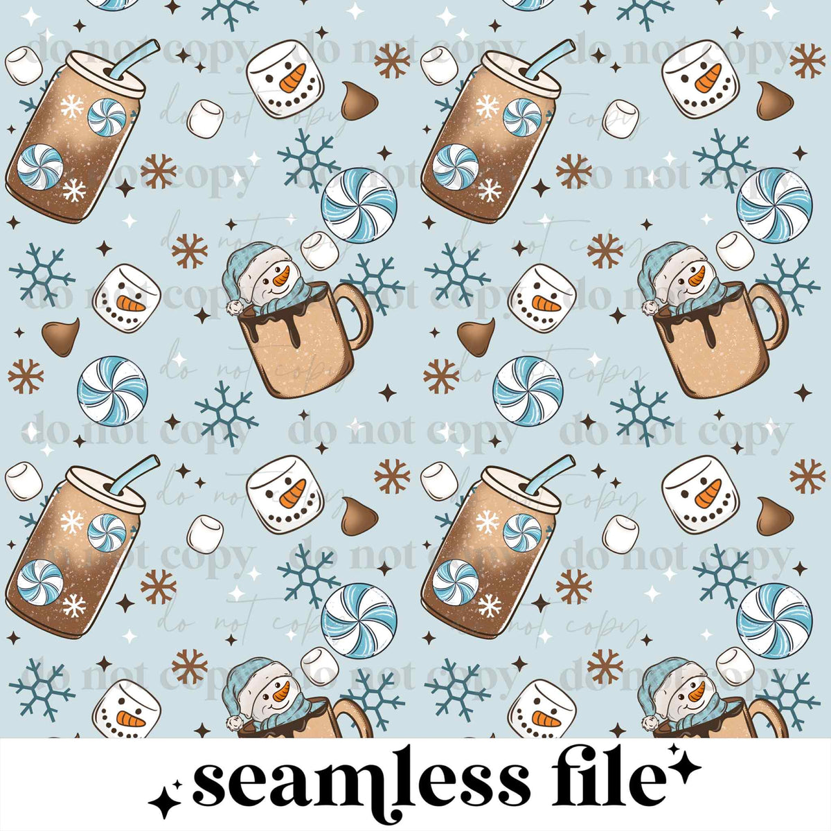 Snowman Coffee Seamless