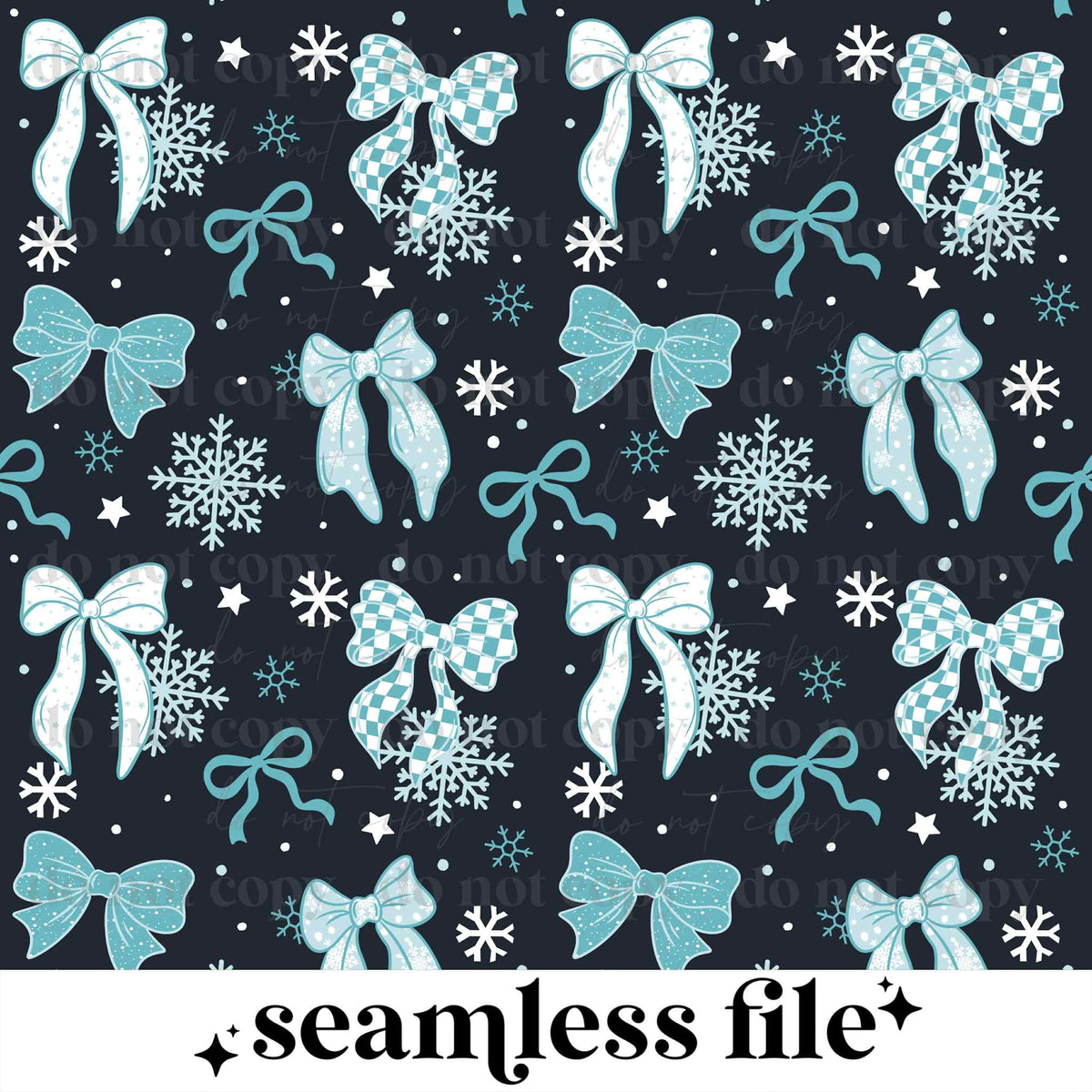 Snowflake Bows Seamless