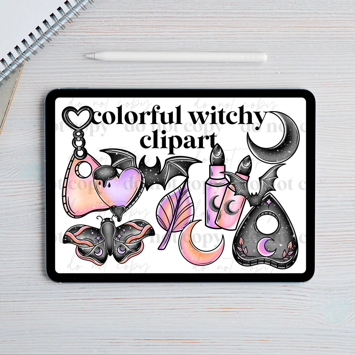 Coloful witchy Clipart set