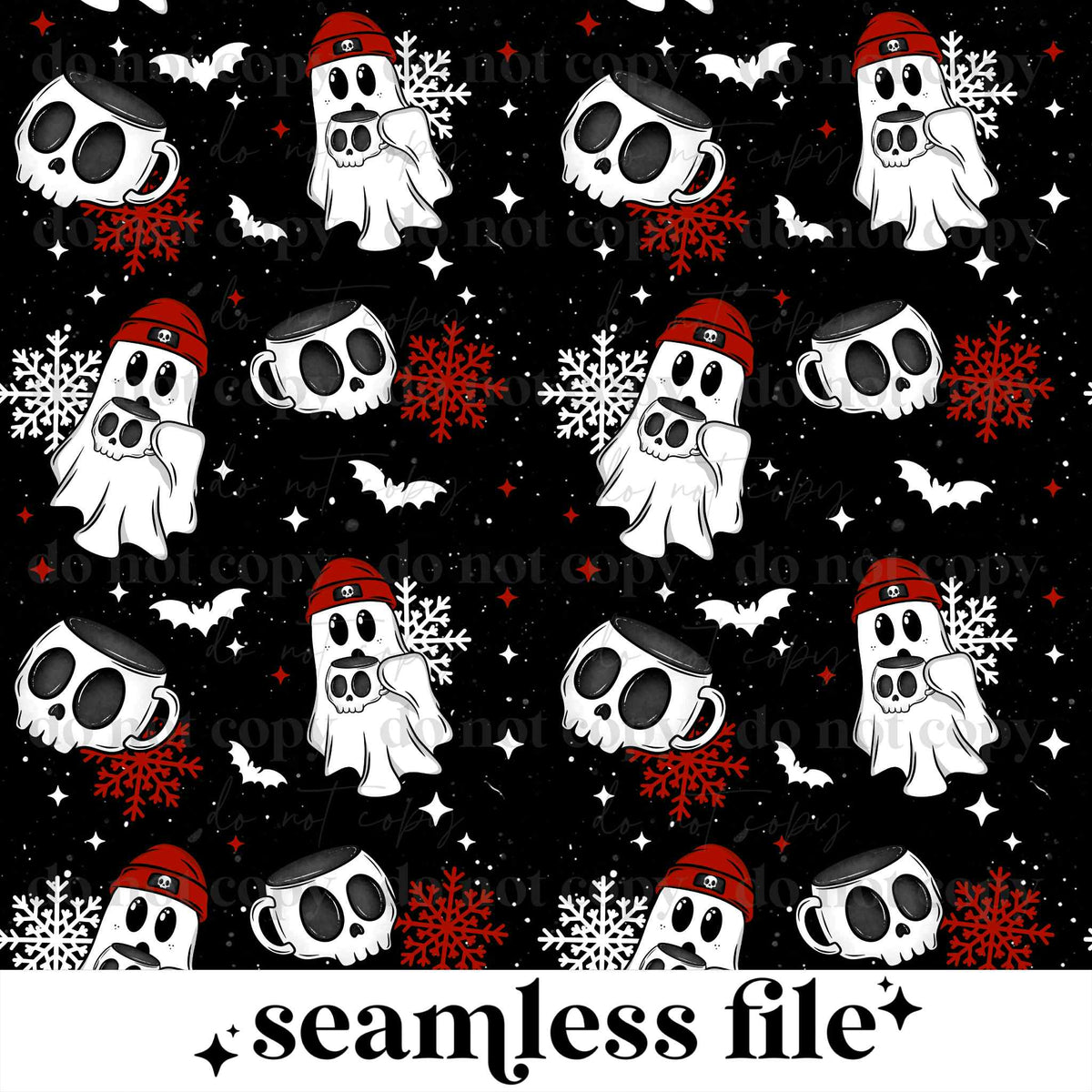 Christmas Ghostie Seamless