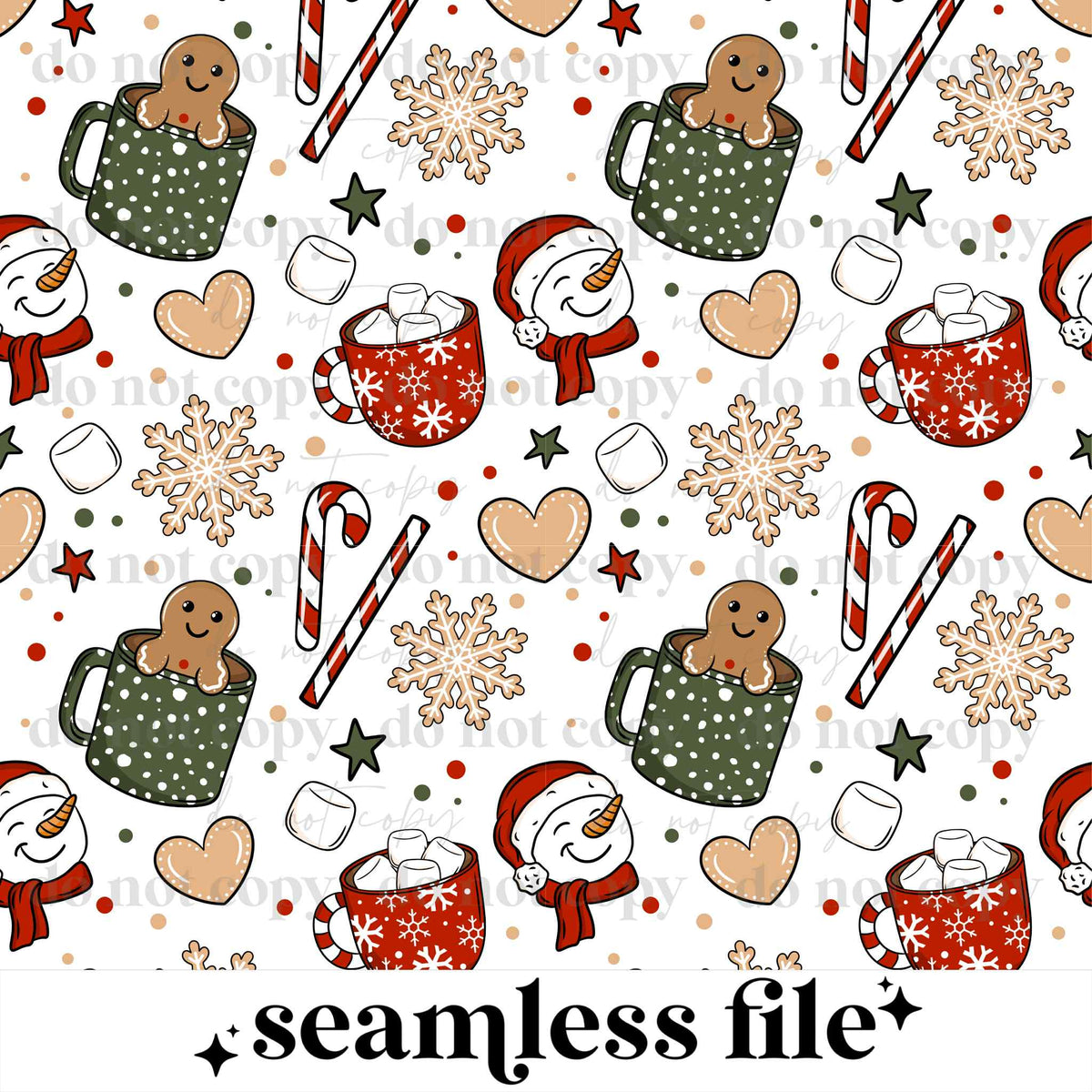 Winter Mugs Seamless