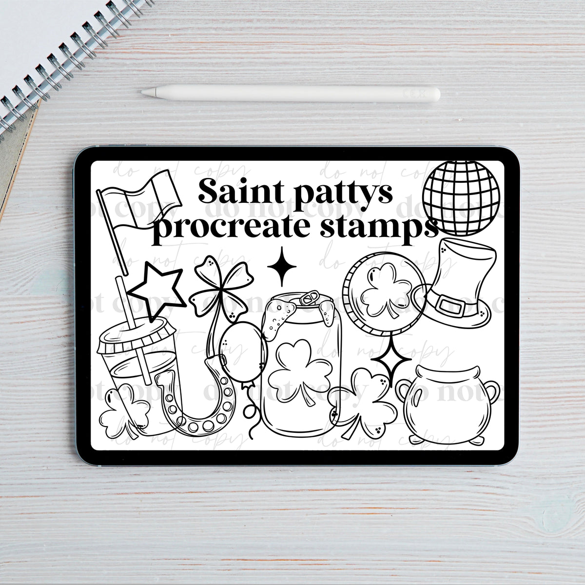 Saint pattys Procreate Stamp Set