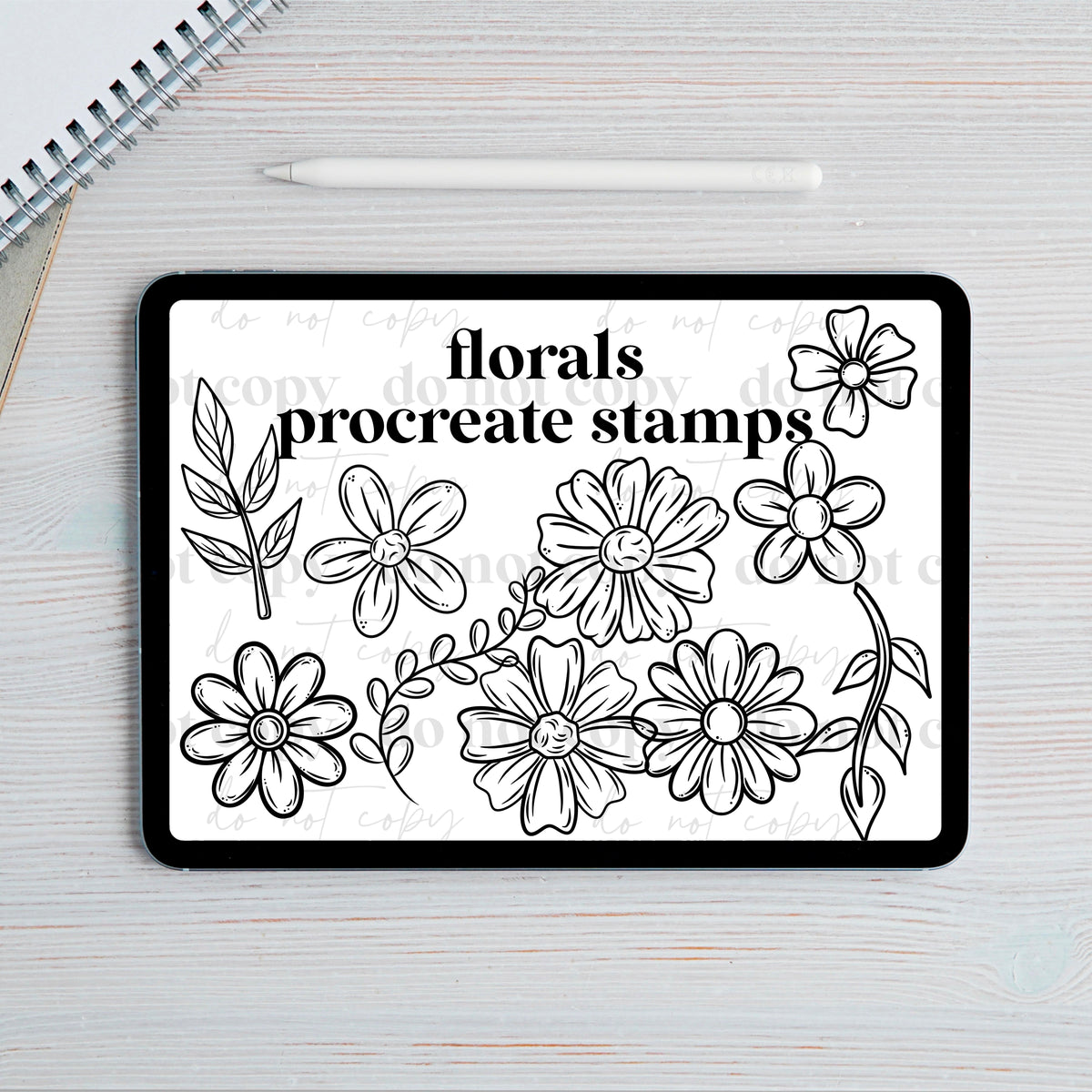 Florals Procreate Stamp Set