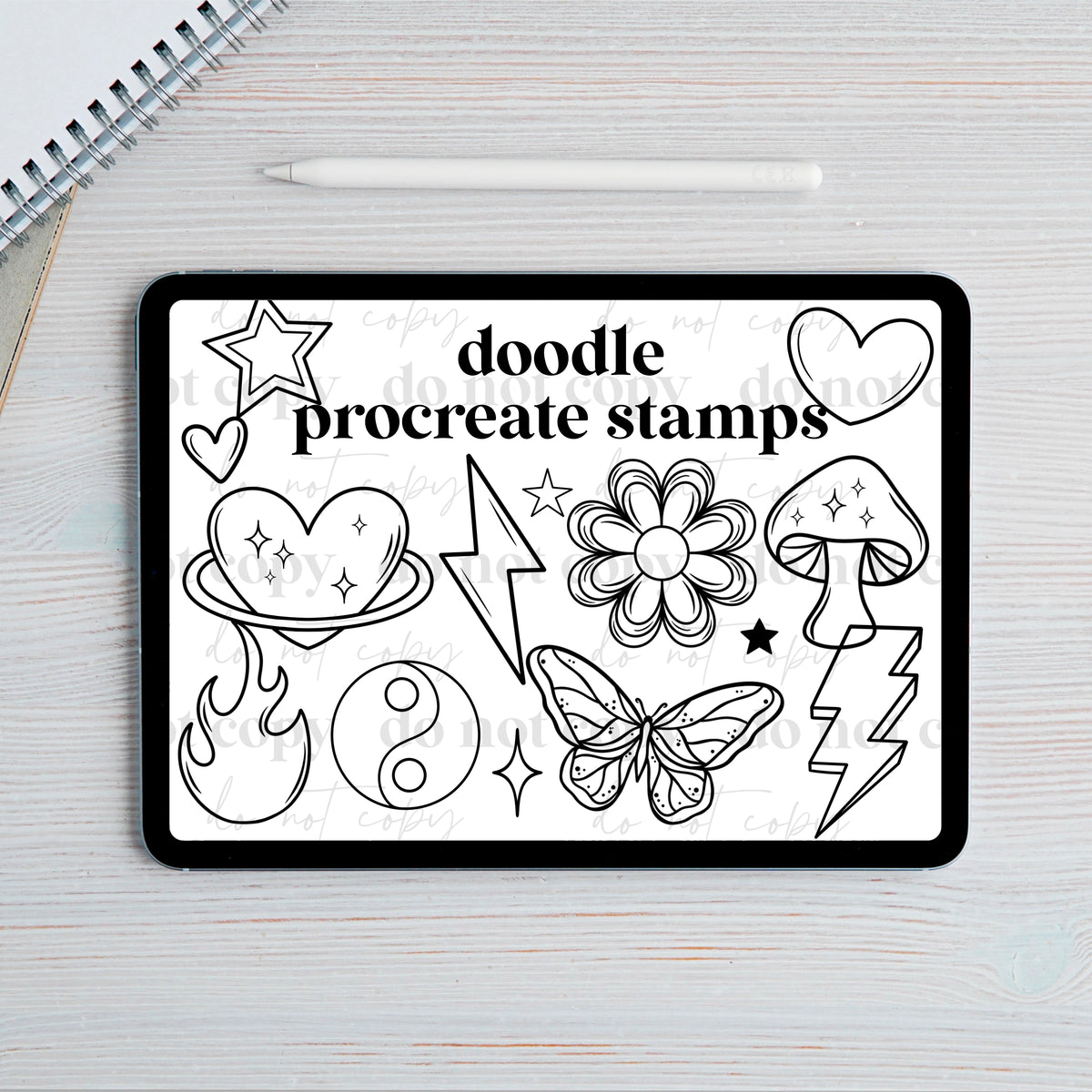 Doodles Procreate Stamp Set