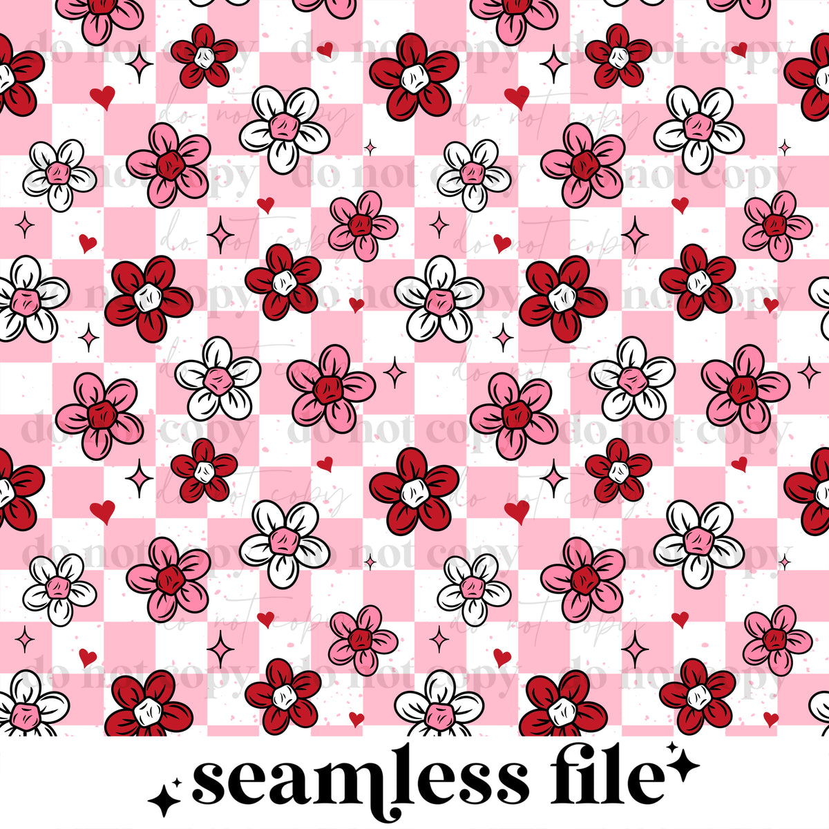 Valentines florals seamless