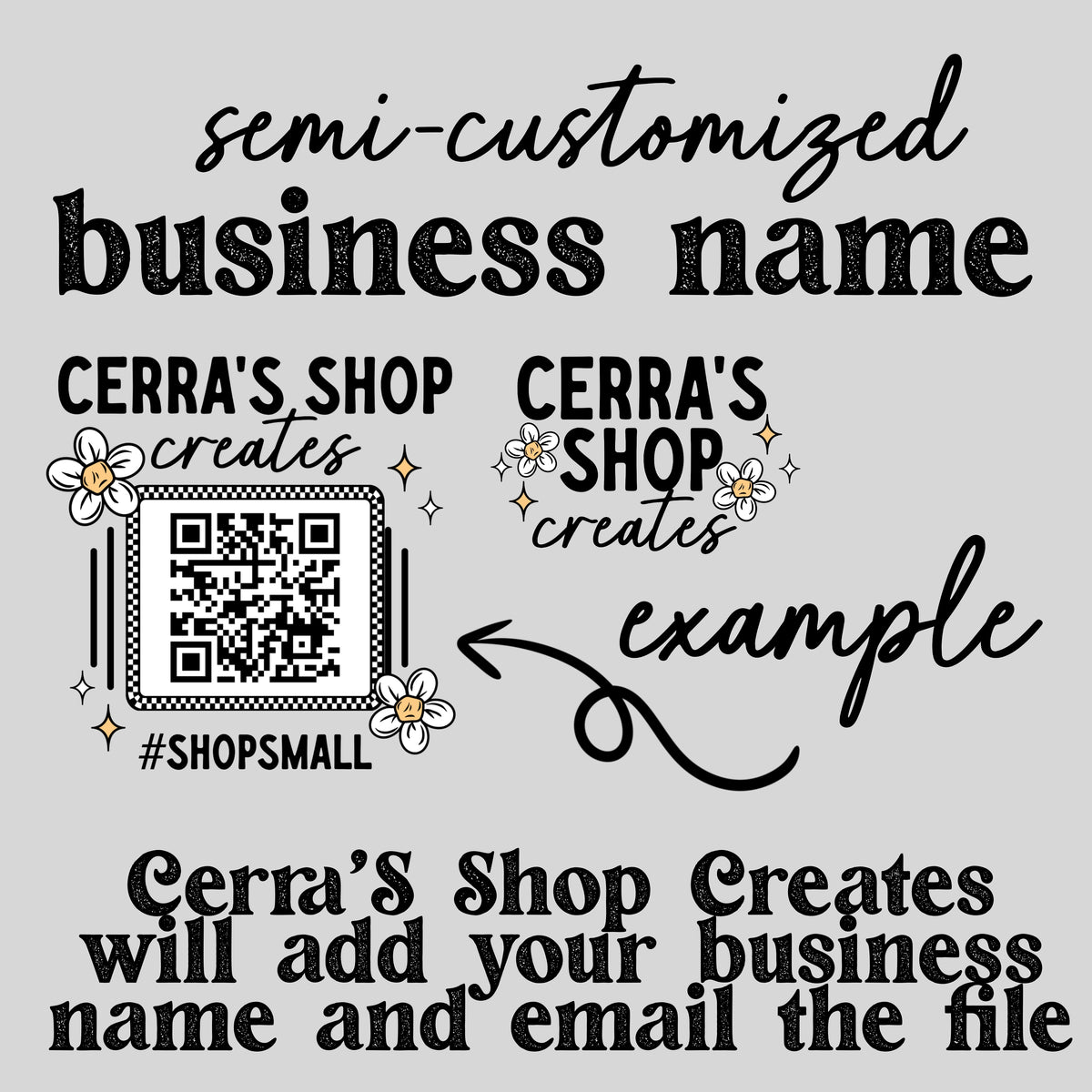 Qr code business name  (I’ll add the name)