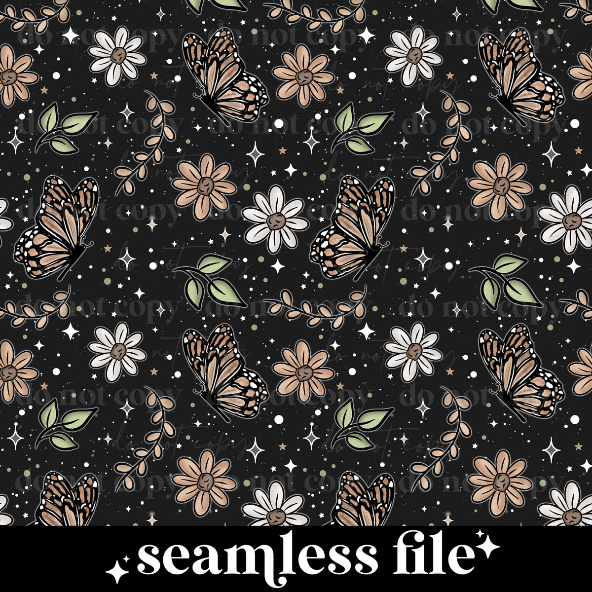 Butterfly florals Seamless