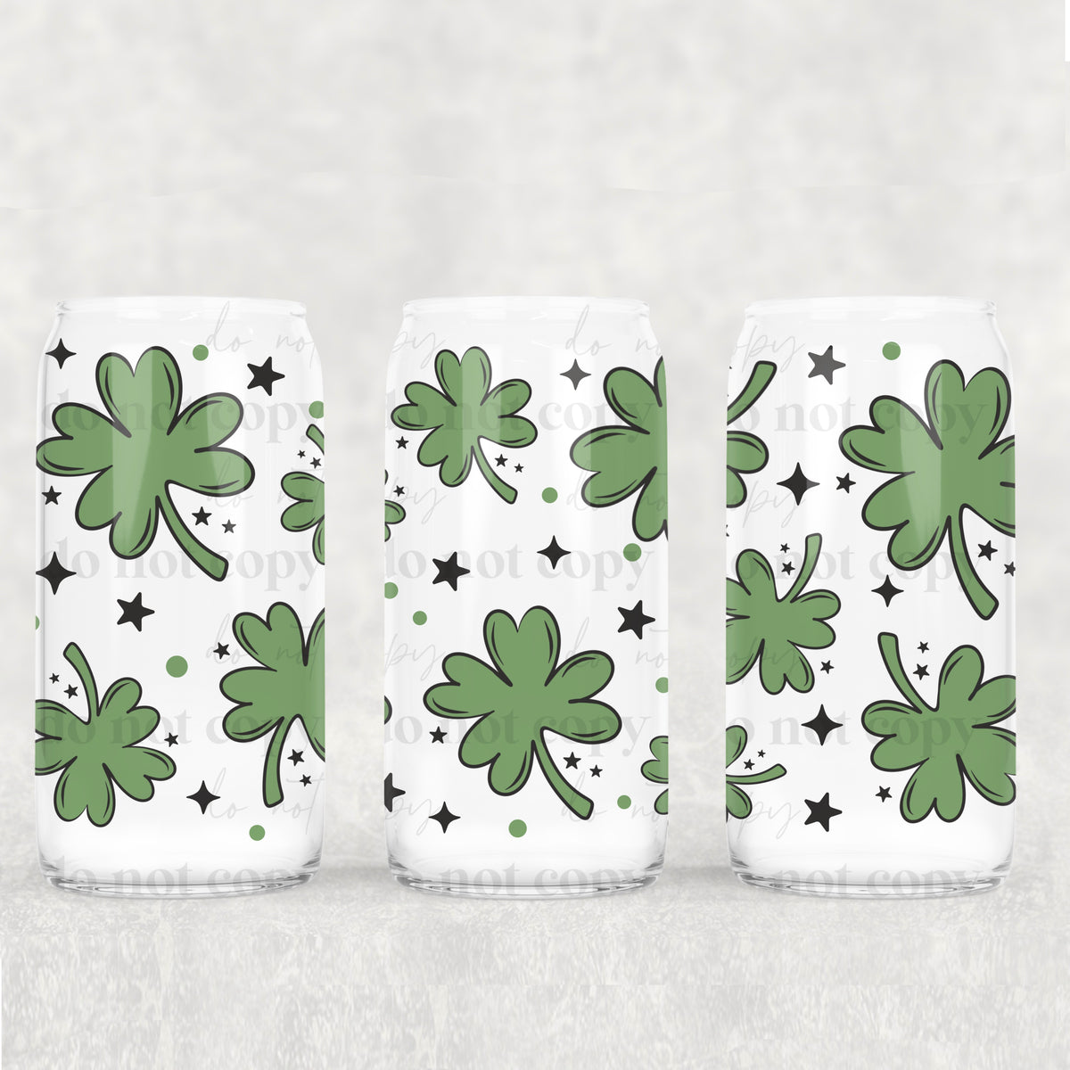 Clovers 16oz Glass Wrap