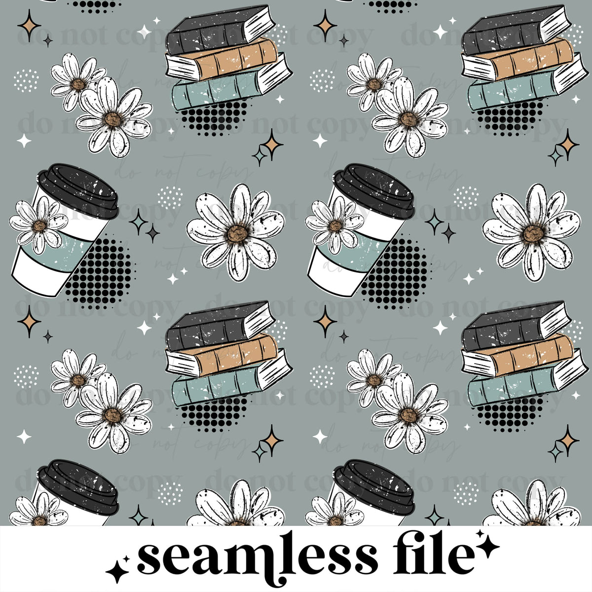 Books & Coffee Seamless