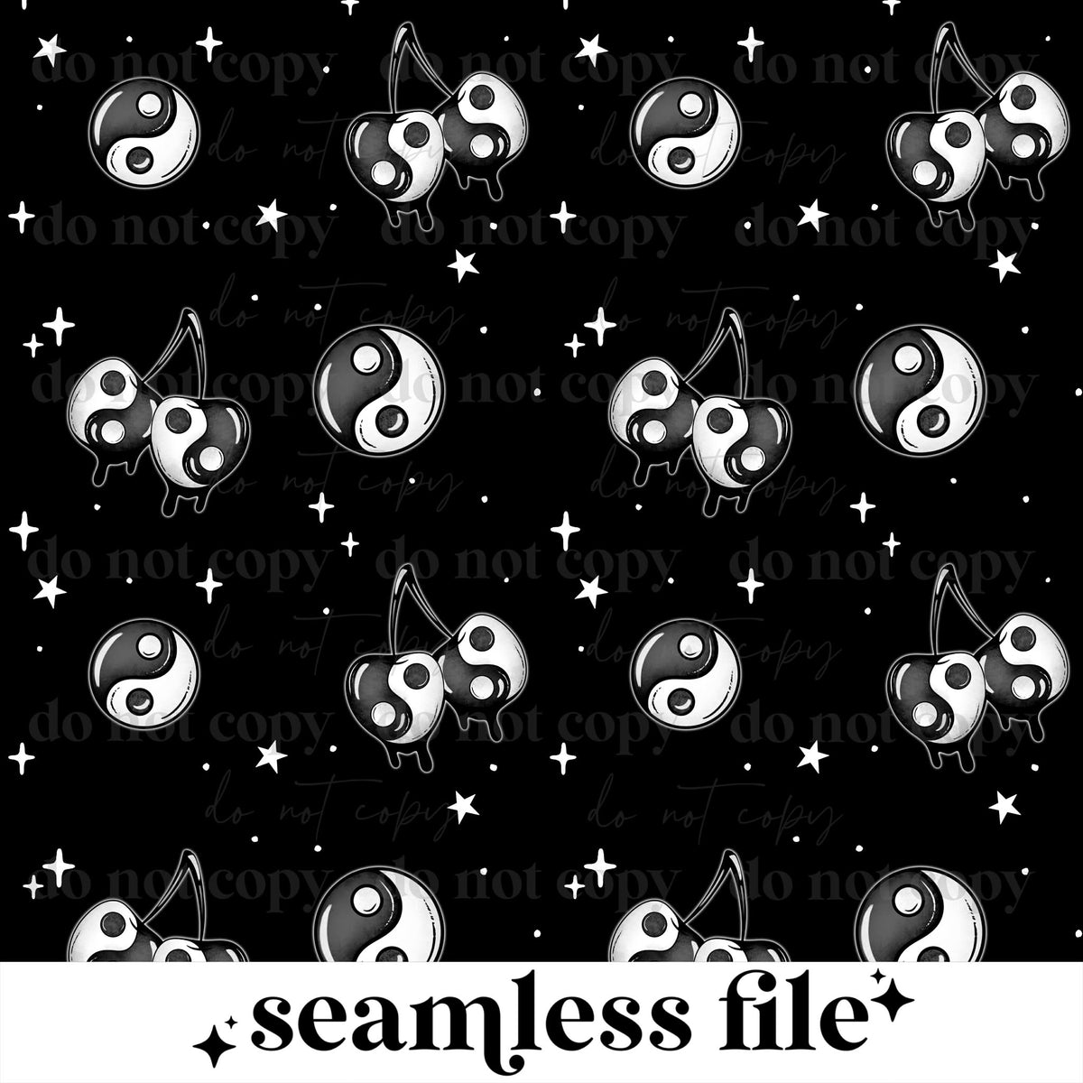 Yin Yang Cherries Seamless