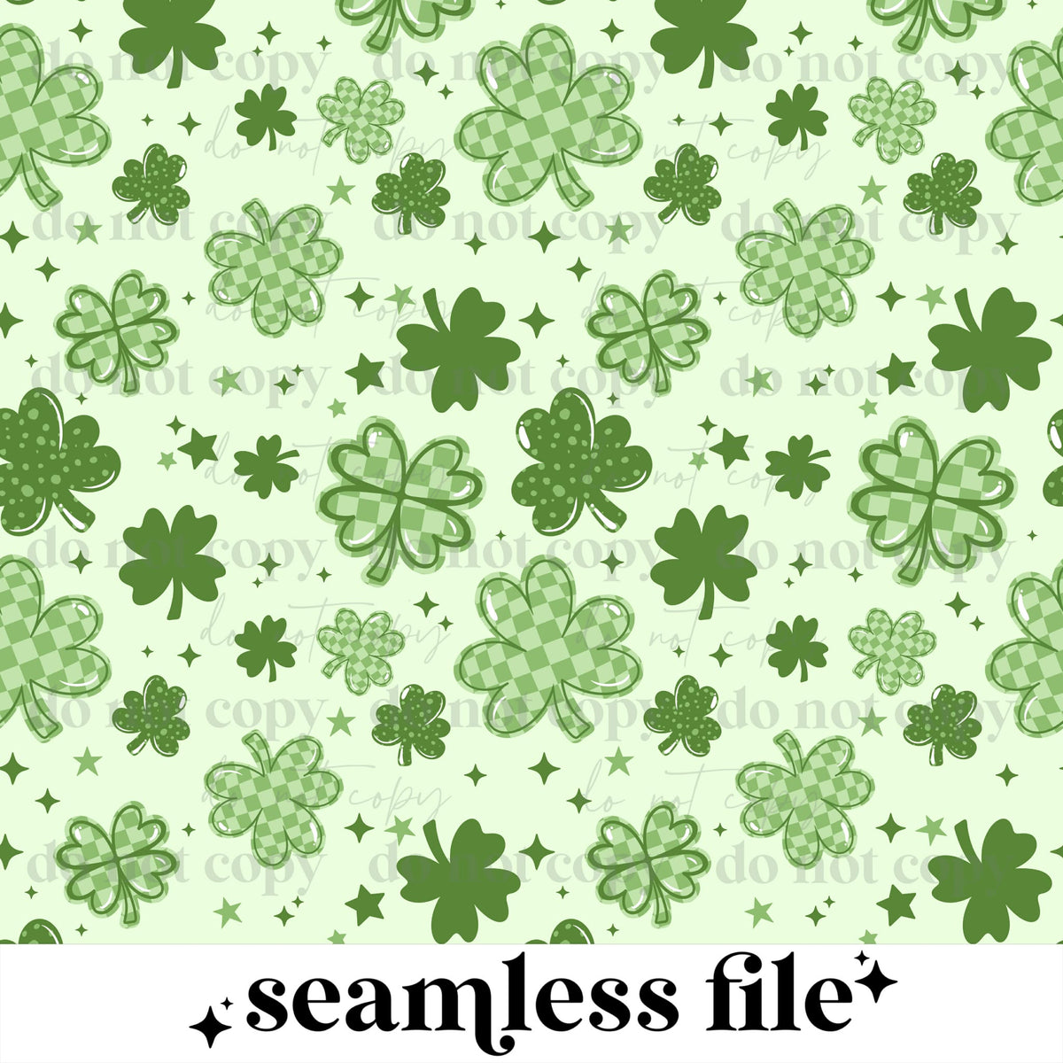Shamrock Collage Seamless