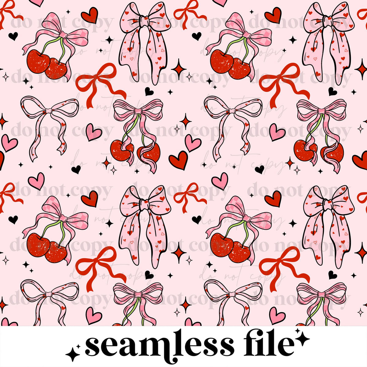 Cherries Bow Seamless