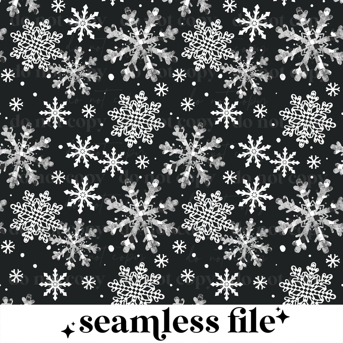 Snowflake Collage Seamless