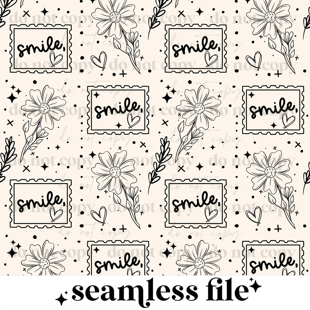 Smile Stamp Seamless