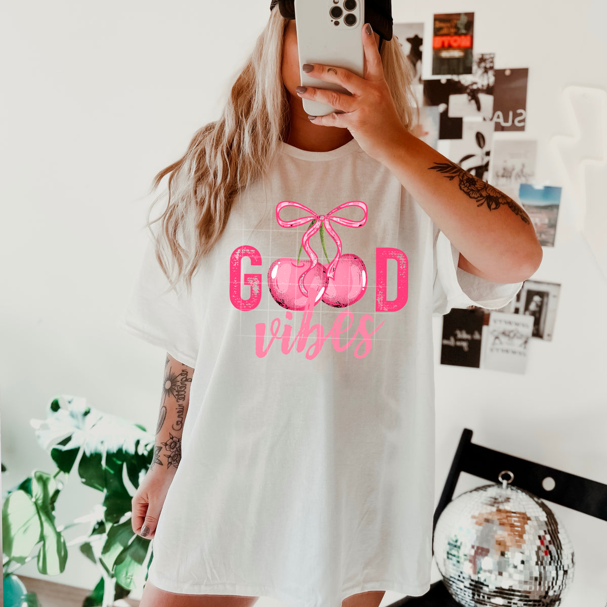 Pink Good Vibes PNG