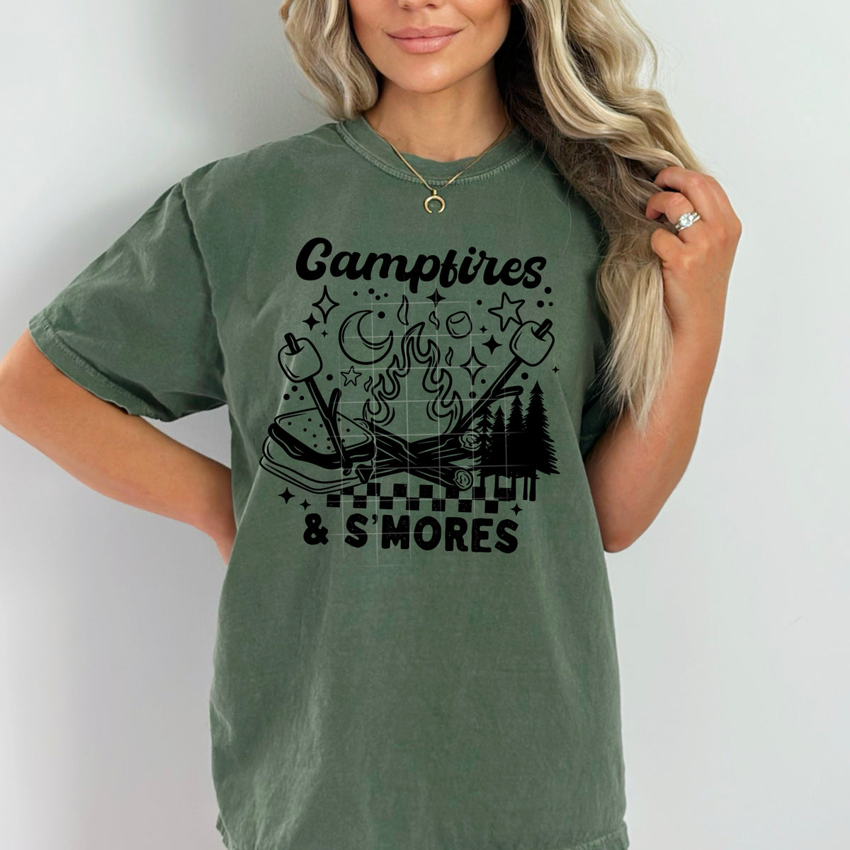 Campfires & S'mores Single Color PNG