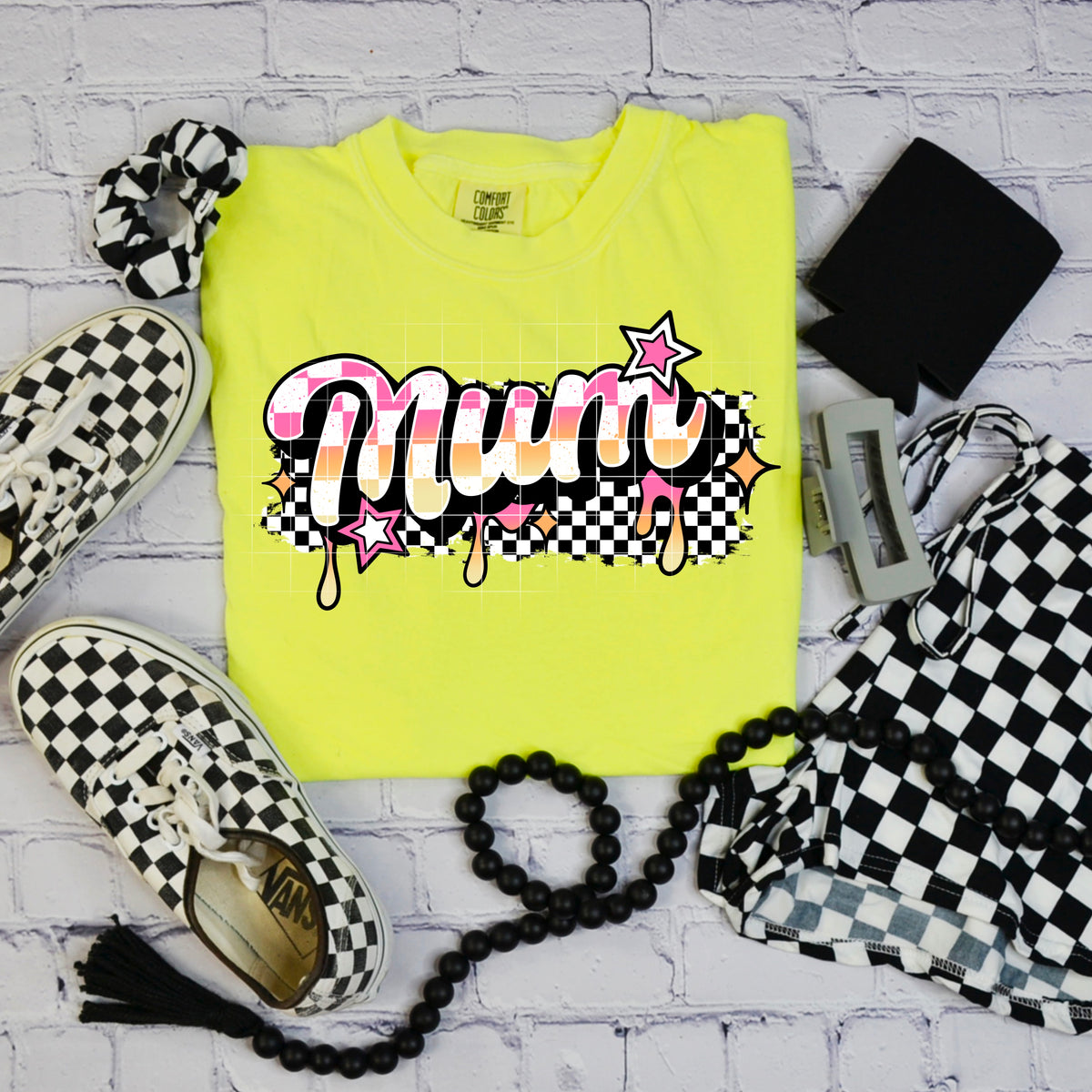 Colorful Checker Mum PNG