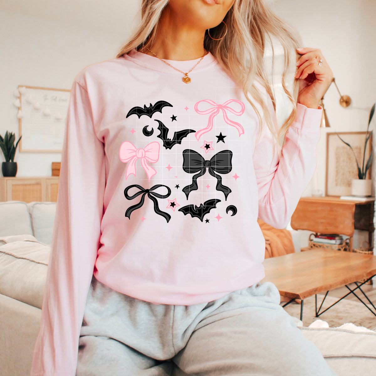Girly Bats & Bows PNG