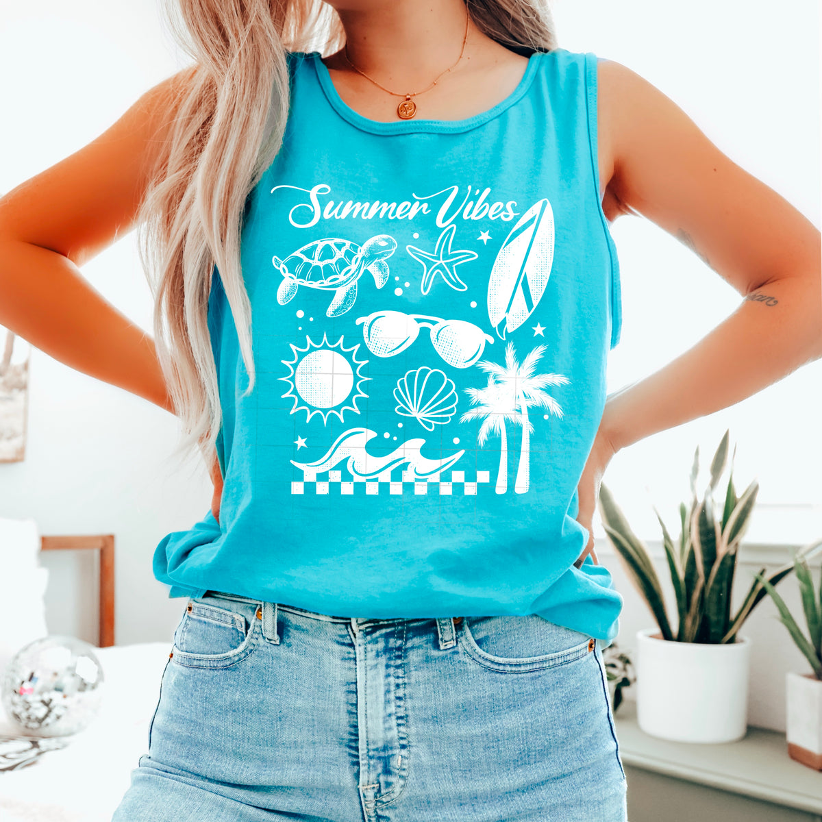 Summer Vibes Single Color PNG