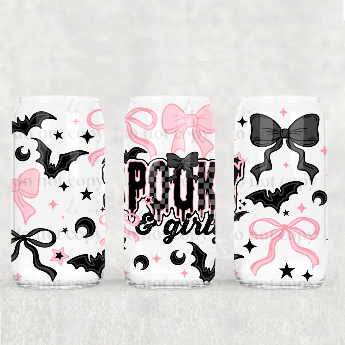 Spooky & Girly 16oz Glass Wrap