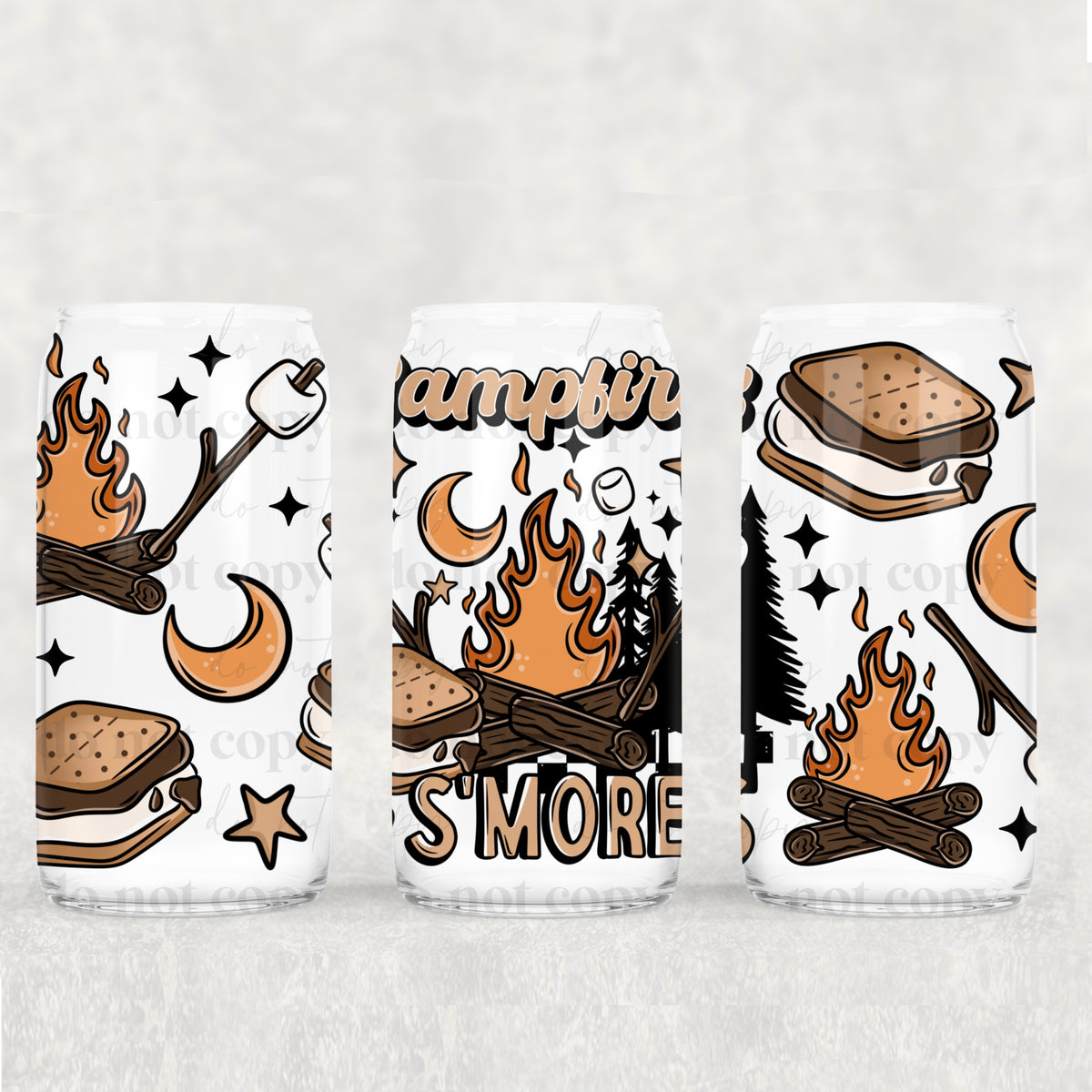 Campfires 16oz Glass Wrap