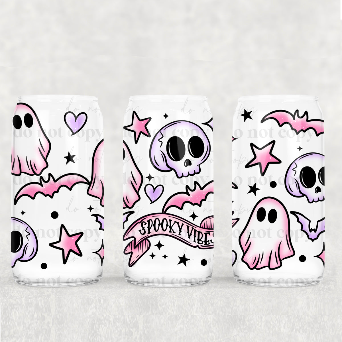 Spooky Vibes 16oz Glass Wrap