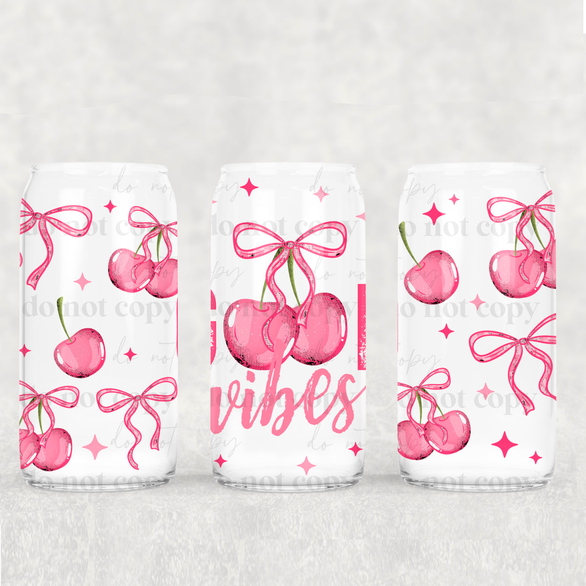 Good Vibes 16oz Glass Wrap