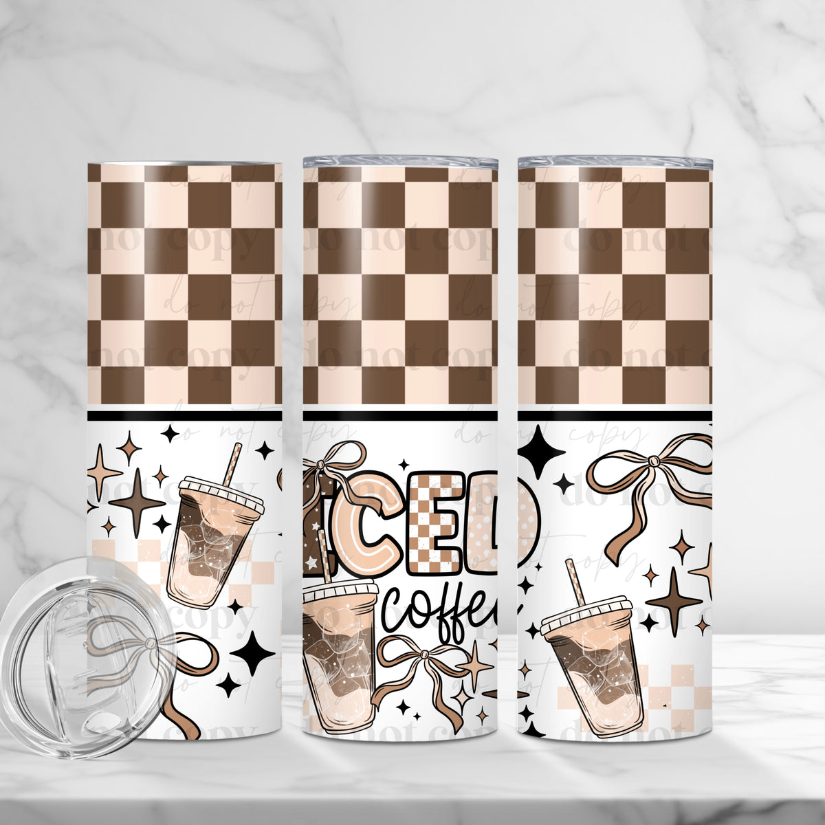 Neutral Iced Coffee Tumbler Wrap