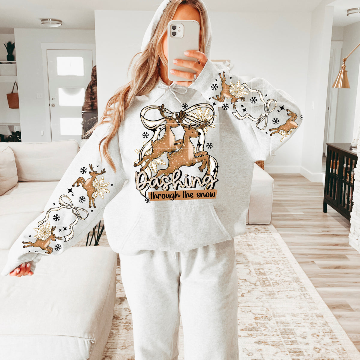 Dashing Through The Snow w/ Sleeves PNG