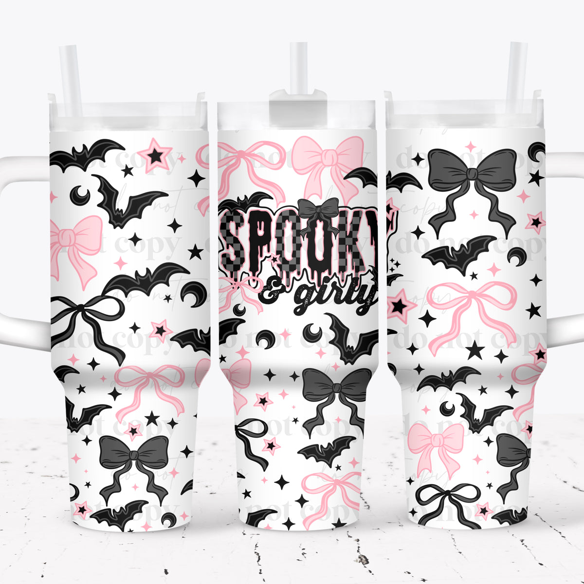 Spooky & Girly 40oz Tumbler Wrap