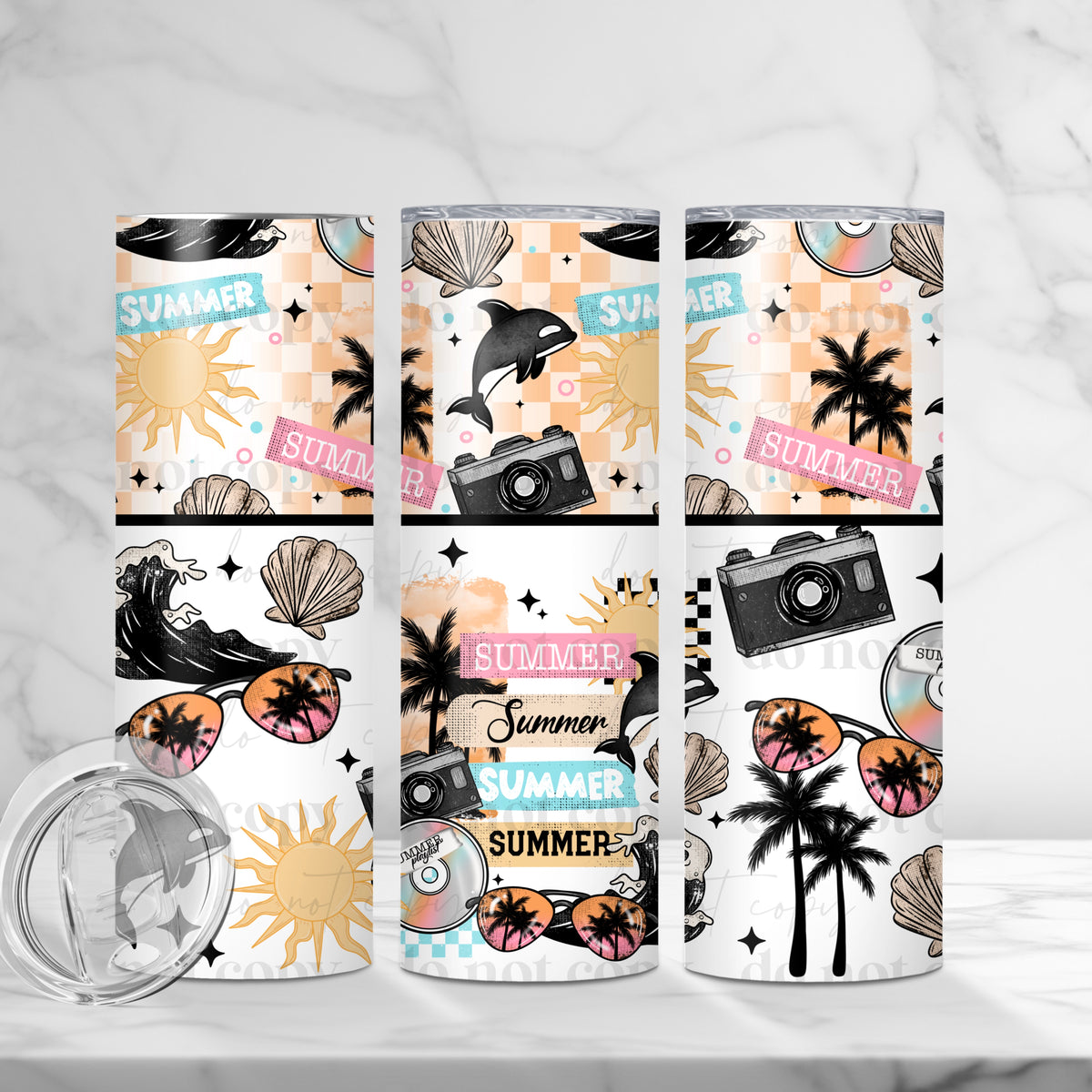 Summer Collage Tumbler Wrap