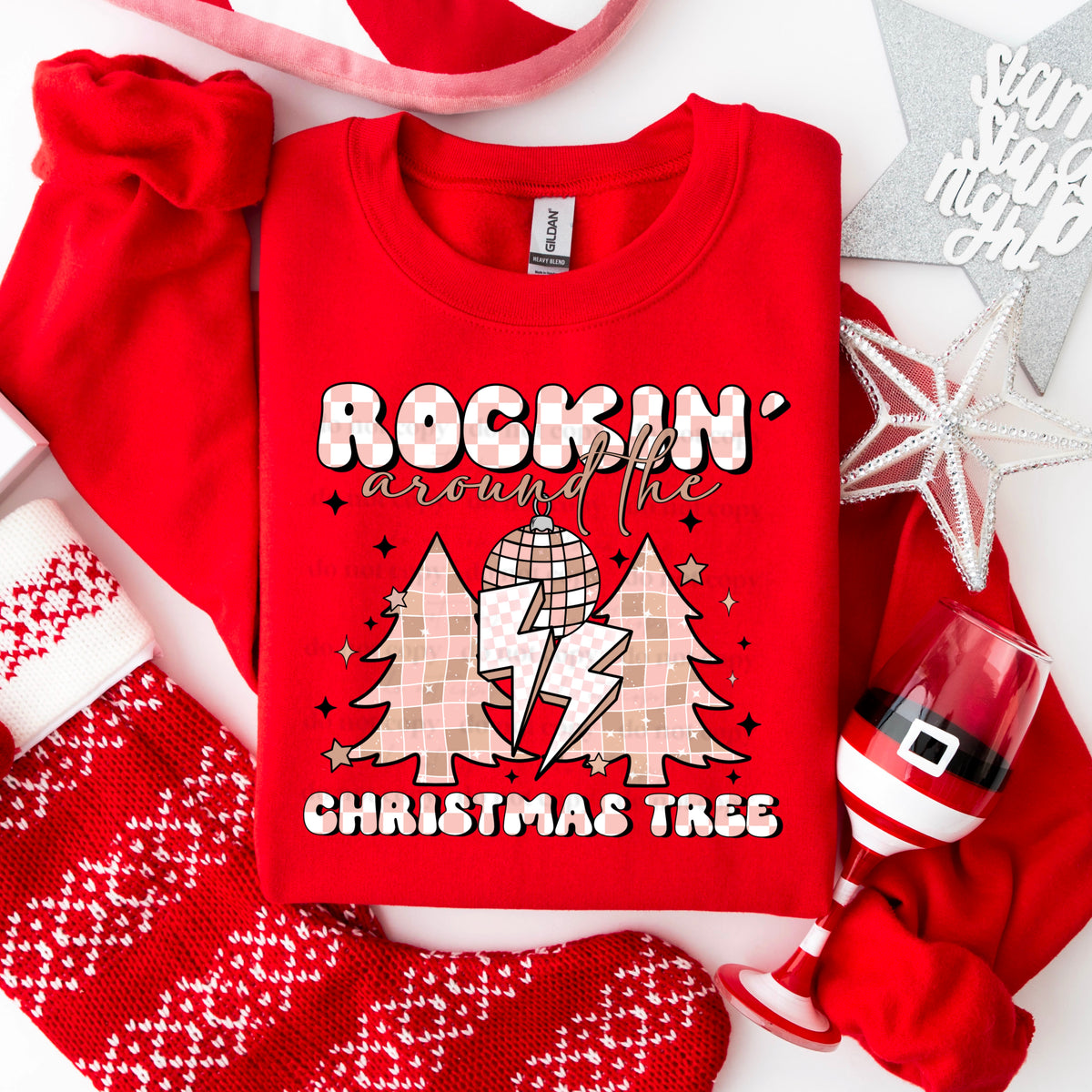 Rockin Around Christmas w/ Sleeves PNG