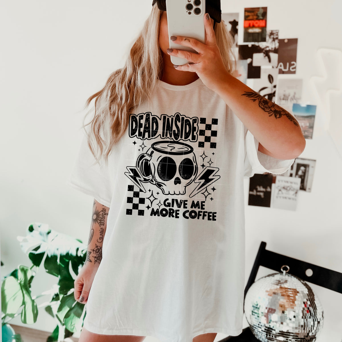Dead Inside Coffee Single Color PNG