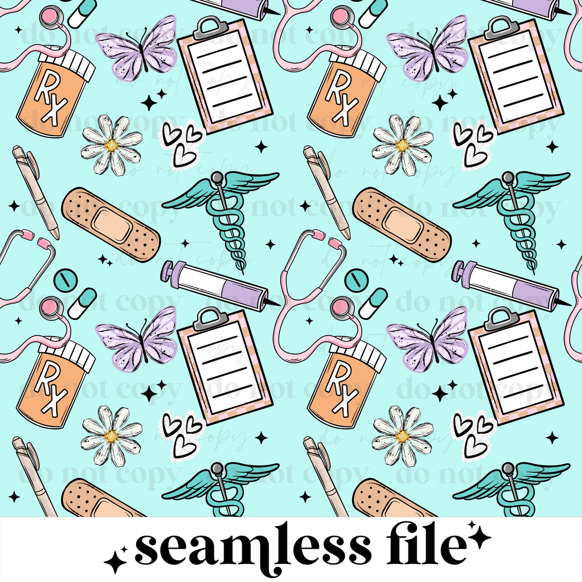Nurse Stamps Seamless