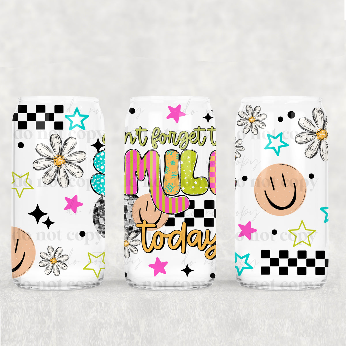 Smile Today 16oz Glass Wrap