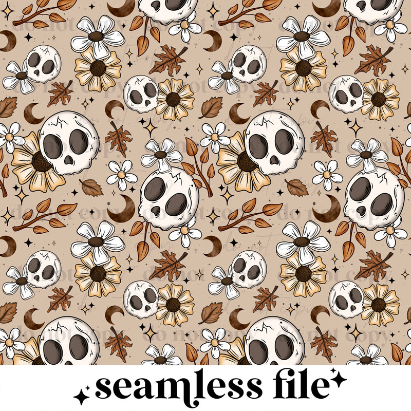 Fall Skellie Seamless PNG PNG | DIGITAL DOWNLOAD | DIGITAL FILE – Cerra ...
