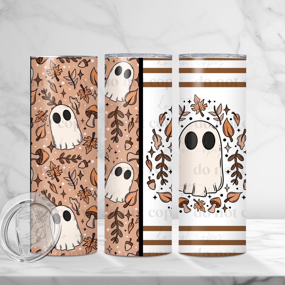 Fall Ghostie Tumbler Wrap