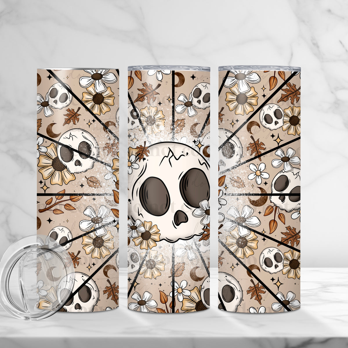 Fall Skellie Tumbler Wrap